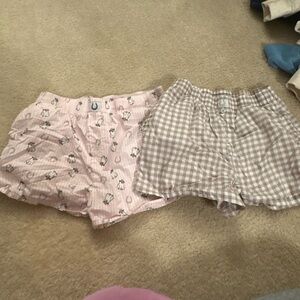 Women's Pink and Brown Pajama Shorts Bundle